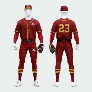 100% Polyester Material Made Heat Transfer Printed Short Sleeve <b>Baseball</b> Uniform Set Quick Dry & Breathable New Design 2026 - Product Image 3
