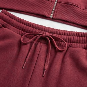 Conjunto de Sudadera con Capucha y Pantalones Deportivos Holgados de Felpa Francesa de Algodón Vintage con Cordón Ajustable para Mujer - Product Image 5