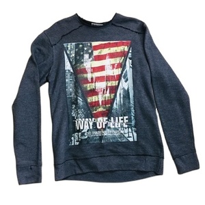 Vente en gros personnalisé 320G sweat-shirt pour hommes poids moyen imprimé coton Poly pull unisexe polaire pull à col rond doublé tricoté - Product Image 1