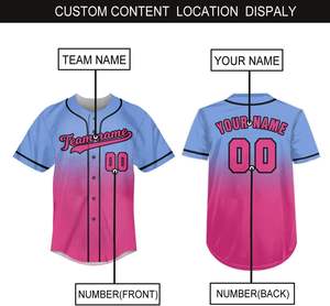 Venta al por mayor camiseta de béisbol de hip hop secado rápido poliéster malla cosida camisa de béisbol a rayas uniforme de béisbol retro personalizado - Product Image 4