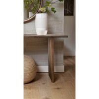 Table console moderne en bois de chêne récupéré, personnalisable, fabriquée à la main, pour l'entrée de la villa, le hall d'entrée, les meubles