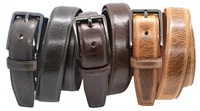 Ceinture en cuir noir pour hommes avec boucle en métal pistolet Authentique 100% Ceinture en cuir véritable pour hommes vintage