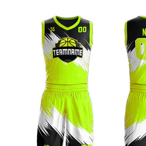 Maillot de basket-ball personnalisé, kit d'équipe, pantalon, col en V, imprimé par sublimation, unisexe respirant, fabriqué au Pakistan, taille haute - Product Image 2