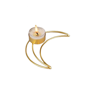 Bougeoir en métal poli doré de styliste, fait à la main, rond, décoration de noël attrayante, nouvel arrivage - Product Image 3