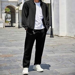 Ensemble de survêtement en molleton 100% coton personnalisé pour homme, taille XL, lavage à l'acide, impression DTG, sweat-shirt à capuche court, téléchargé par Dress Sports - Product Image 2