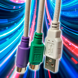 USB Male to PS/2 Female <b>Adapter</b> Converter Brand New PC Material <b>Plug</b>-in Connect for Laptop Direct Current Output - Product Image 3