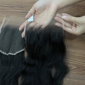 Frontal de Encaje con Cabello Natural Ondulado, Frontal de Encaje para Mujeres Negras, Encaje Suizo HD Transparente - Product Image 1