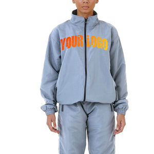 Venta al por mayor de pantalones de chándal de nailon Jogger Trajes Chándal en blanco Conjunto de sudor Pantalones de chándal de nailon de retazos personalizados para mujeres Damas - Product Image 2