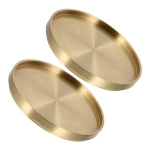 Posavasos de metal chapado en cobre Superficie de forma redonda adecuada para servir té Café y pantalla interior decorativa para el hogar - Product Image 5
