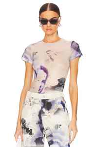 Camiseta de Moda para Mujer y Top Corto con Estampado de Sublimación Personalizado, Transpirable, Ajustada, de Manga Corta - Product Image 4