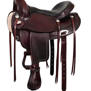 Selle Western en cuir véritable de qualité supérieure pour cheval Selle de course pour équitation Selle Western - Product Image 1