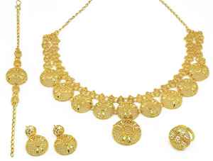 Ensemble de bijoux fantaisie en or teinté 14K 18K 24K en gros, pour la création de colliers, ensemble de bijoux fantaisie en laiton doré, ensemble de bijoux traditionnels - Product Image 2