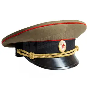 Latest Design Officer Peak Hat Uniform Accessories Manufacturing Supplier Officer Peak Hat