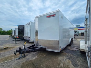 Remorque de transport fermée en aluminium à double essieu pour le stockage extérieur - Product Image 1