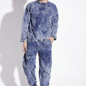 Combinaisons de survêtement pullover fabriquées au Pakistan pour hommes vente en gros de survêtements légers lavés à l'acide personnalisés pour hommes - Product Image 4