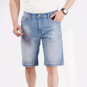 Shorts en jean pour hommes en gros, respirants, à séchage rapide, lavage clair, taille mi-haute, streetwear, shorts de sport, de fitness et d'entraînement - Product Image 1