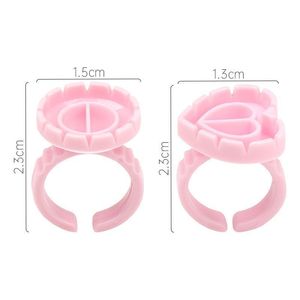 ถ้วยกาวติดขนตาแบบใช้แล้วทิ้ง รูปทรงกลมและรูปหัวใจ สำหรับอุปกรณ์ต่อขนตา - Product Image 3
