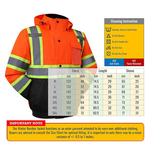 Impermeable y a prueba de viento con forro polar reflectante chaquetas de seguridad de manga larga mejor compra chaqueta de seguridad de calidad superior - Product Image 2