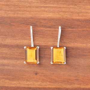 Boucles d'oreilles en citrine, argent sterling 925 plaqué or, bijoux faits à la main, sans nickel, élégantes boucles d'oreilles pour femmes - Product Image 3