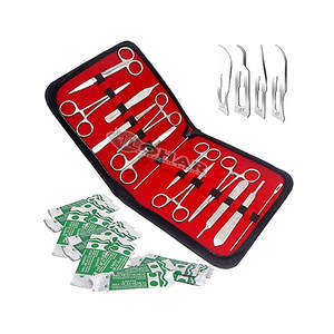 Lot de 20 pièces en acier inoxydable de qualité supérieure pour la biologie, la biologie vétérinaire et la biologie marine avec CASE et les équipements gratuits de lames de scalpel - Product Image 4