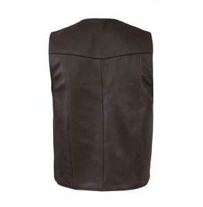 Respirant mince élégant en cuir gilet hommes sans manches en plein air mode gilet motard équitation véritable porter - Product Image 2