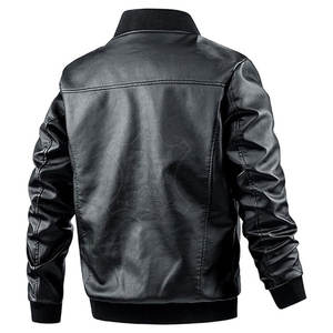Chaqueta de Cuero Bomber de Moda para Hombre, Personalizada, al Mejor Precio, Hecha en Pakistán, Chaqueta de Cuero Bomber de Moda en Venta - Product Image 3