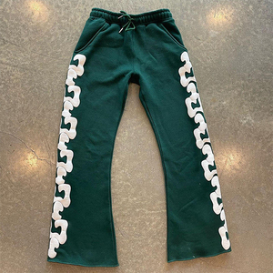 Manufacture Custom Logo Puff Screen Printing 100% Cotton Fleece Pants <b>Mens</b> Cargo Pants <b>Trousers</b> Jogger Pants for <b>Men</b> - Product Image 3