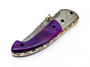 Cuchillo plegable de bolsillo para acampada, cuchillo profesional de acero inoxidable con logotipo personalizado para caza al aire libre - Product Image 6