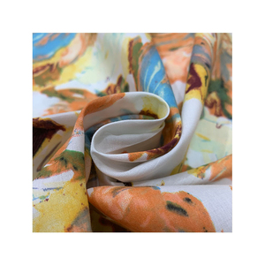 Tela estampada de popelina de algodón africano de primera calidad, estilo de pintura al óleo abstracta Vintage, tela estampada para hacer vestidos, tela de popelina de algodón - Product Image 6