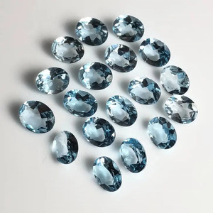 Topaze bleu ciel naturelle de 5 mm 7 mm, taille ovale facettée, pierre précieuse en vrac, qualité incroyable, véritable pierre de topaze au prix de gros d'usine - Product Image 3