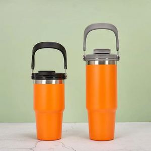 Thermos de voyage professionnel en acier inoxydable de 600 ml avec poignée et couvercle, vente en gros d'usine, personnalisable - Product Image 3
