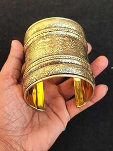 Art indien fabriqué à la main Unique en laiton manchette Bracelet Bracelet réglable Vintage Style bijoux exclusif Antique Look mode bracelets - Product Image 3