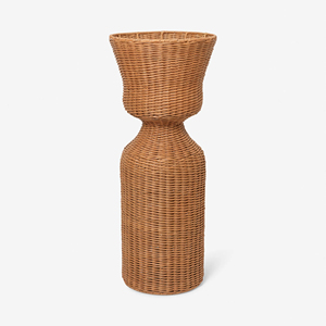 Jarrón de mimbre pequeño hecho a mano, mimbre tejido Natural, mini florero decorativo, centro de mesa con acento bohemio para el hogar, venta al por mayor a granel - Product Image 6