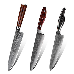 Venta al por mayor personalizado OEM ODM fábrica de cubiertos cuchillo de Chef profesional japonés Damasco acero cuchillos de cocina hoja de acero al carbono - Product Image 5