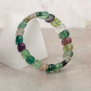 Bracciale in Fluorite Verde Naturale con Taglio Largo - Product Image 4