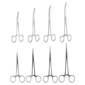 Tijeras Quirúrgicas Dentales Manuales de Acero Inoxidable, Pinzas Hemostáticas con Punta Recta/Curva, 12.5141618CM - Product Image 1