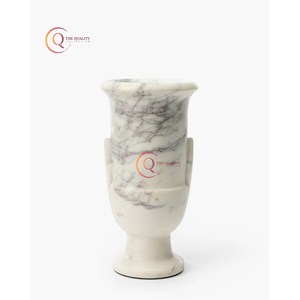 Florero de mármol blanco para decoración del hogar, para maceta jarrón, última llegada, forma redonda grande, maceta para interiores y exteriores, plantación de plantas verdes - Product Image 1