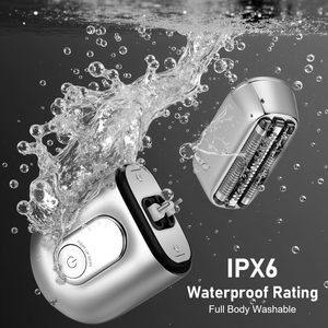 Mini rasoir électrique rechargeable USB pour hommes, rasoir rotatif étanche avec double lame pour les voyages et l'utilisation en camping-car, certifié IPX7 - Product Image 6