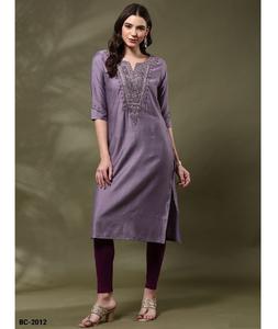 Ropa Étnica India de Viscosa y Rayón con Hermoso Bordado, Kurtis Listos para Usar, para Uso Casual y Festivo, Kurtis Elegantes - Product Image 1