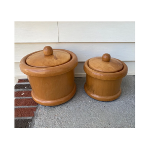 Mango Wood Ice <b>Bucket</b> for Restaurant Camping Kitchen Food Wooden Ice <b>Bucket</b> with Brass Handle and <b>Lid</b> - Product Image 3