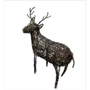 Sculpture en métal forgé en fer, design filaire, ornements, finition noire, pour la maison, décorations de Noël, fournitures décoratives - Product Image 3