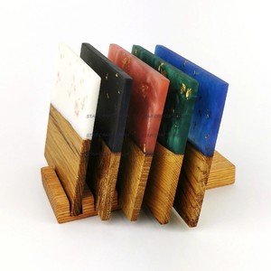 Square <b>Wood</b> With Resin Coaster Cork Art Nordic Absorbent <b>for</b> Drink Custom Sublimation Coasters Set Holder <b>Blank</b> - Product Image 5