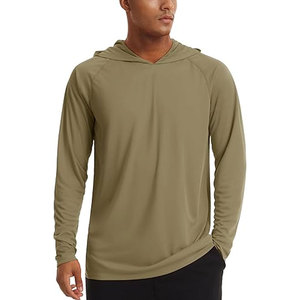 <b>Men's</b> UPF Rash Guard for Sun UV Protection <b>Hoodie</b> Quick Dry Hooded Shirts Running Climbing Walking 100% Polyester Hooded T Shirt - Product Image 4