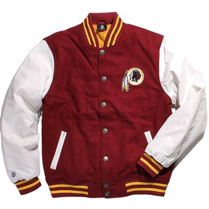 Wholesale <b>Plain</b> <b>Varsity</b> <b>Jacket</b> Custom High Quality Baseball <b>Jacket</b> With Leather Sleeve Wool <b>Varsity</b> <b>Jackets</b> For Men - Product Image 1