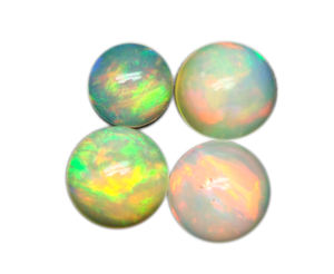 Superbe cabochon de pierres précieuses d'opale éthiopienne naturelle de qualité supérieure coupe ronde pierre précieuse en vrac taille calibrée pour la fabrication de bijoux - Product Image 2