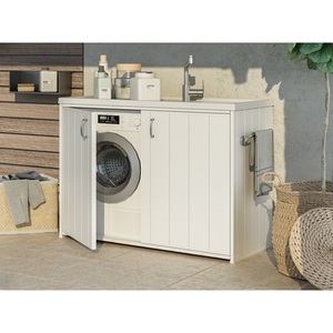 Mobiletto da Esterno Silvestro per Lavatrice con Lavello Integrato 109x60x92 Cm - Product Image 2