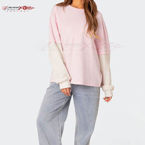 T-shirt de mode pour femmes avec ourlet en couches pour l'été et la saison du printemps T-shirt pour femmes à double couche à coupe décontractée - Product Image 6