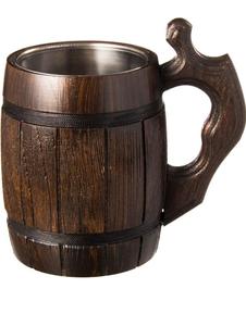 ArtisanVibe AV-0266 tasse en bois classique écologique avec poignée et couvercle finition naturelle tasse à café lisse - Product Image 5