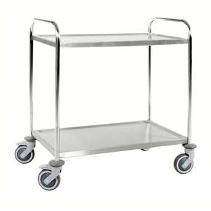 KM60354-S Industrial Stainless Steel <b>Trolleys</b> with 4-Wheel Roll Container 100kg Load Capacity for Hotels <b>Tools</b> OEM Customizable - Product Image 1