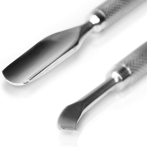 Stainless Steel <b>Nail</b> <b>Cuticle</b> <b>Pusher</b> Non-Slip Textured Handle Durable Double-Use Reusable High Quality Customizable Professional - Product Image 1
